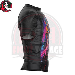 Camiseta de Manga Corta de Secado Rápido, Ecológica, Cómoda y de Excelente Calidad, con Spandex y Poliéster, para FIGHT CAGE, Precio al por Mayor - Product Image 3