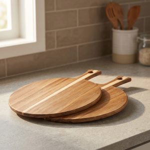 Planche à découper en bois d'acacia de 1,5 cm d'épaisseur avec poignée pour servir, planches à découper de cuisine, pizza, pain, fromage, charcuterie, fruits, légumes - Product Image 5