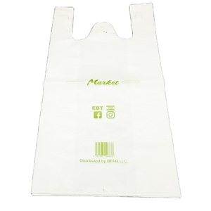 Bolsa de camiseta compostable ecológica de Material PLA Huella de carbono baja Multiusos Precio al por mayor personalizado Fábrica de Vietnam - Product Image 3