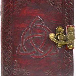 สมุดบันทึกหนังแท้ทำมือลายตริกเตร่า สมุดคาถาคลาสสิก สมุดวาดภาพเปล่าสำหรับเดินทาง สำหรับผู้ชาย ผู้หญิง ลายวงกลมเวทมนตร์ - Product Image 1