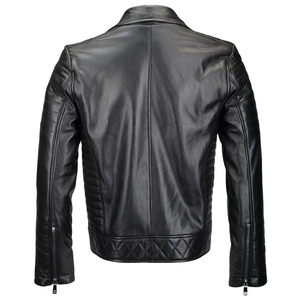 Veste de motard en cuir PU noir pour femme, coupe ajustée, manches matelassées, poches zippées, logo personnalisé, OEM - Product Image 2
