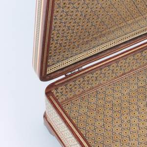 Handmade Custom Pattern Wooden Enamel <b>Storage</b> Box Jewelry Organizer Geometric Design Home Office Decorative Box By UO INDIA - Product Image 4