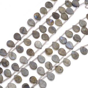 Perles de Labradorite Naturelle Premium Lisses en Forme de Poire, 16 Pouces, 7x10.5 à 8.5 x 11mm, Fil de Pierres Précieuses pour la Fabrication de Bijoux Faits Main - Product Image 2