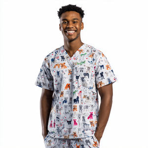 Ensemble de vêtements pour toilettage canin, hauts imperméables pour toilettage canin, uniforme de toilettage canin pour hommes, sublimation, 100% polyester - Product Image 2