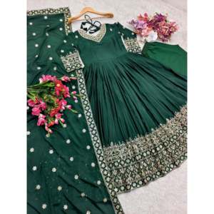 Conjunto de mujer de diseño elegante vestido de fiesta con Pent y Dupatta - Product Image 5