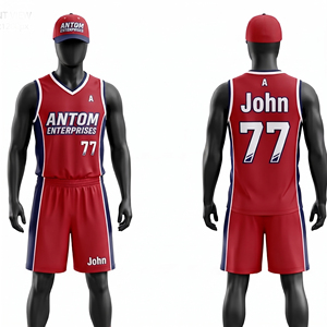 Conjunto de Uniforme de Netball Sublimado Personalizado, Jersey Rojo sin Mangas y Pantalones Cortos, Ropa Deportiva de Equipo, Poliéster Transpirable, Venta al Por Mayor, OEM - Product Image 1