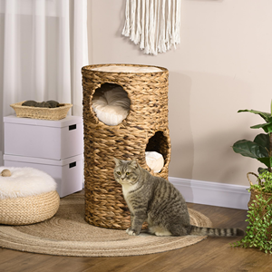 Natural Water Hyacinth <b>Cat</b> House Vietnamese Manufacturer Cheap Price Woven Water Hyacinth Seagrass Pet <b>Bed</b> OEM/ODM - Product Image 6
