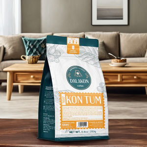 Café en grains entiers Dalakon Kon Tum Robusta torréfié à l'italienne, spécialité vietnamienne, bon prix, 0,25 kg, sac premium - Product Image 1