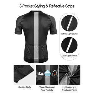 Breathable Mesh Mens <b>Cycling</b> Jersey Short Sleeve Biking Shirt Quick Dry Eco-Friendly Bicycle Clothing Summer Sportswear - Product Image 2