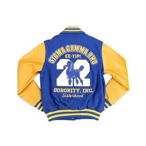 เสื้อแจ็คเก็ตวูลวาร์ซิตี้ Sigma Gamma Rho สำหรับฤดูหนาว แบบหนา ปักลายปักติดอย่างดี สำหรับชมรมนักศึกษากรีก  ชุดนักกีฬามหาวิทยาลัย - Product Image 2