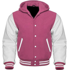 Veste de baseball en cuir de qualité supérieure, manches en cuir et corps en laine, veste de baseball 2024, vêtements pour hommes, vestes en vente - Product Image 4