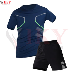Ensemble de t-shirt de compression à manches courtes et short imprimé, séchage rapide, options multicolores, impression par sublimation, prix de gros - Product Image 3