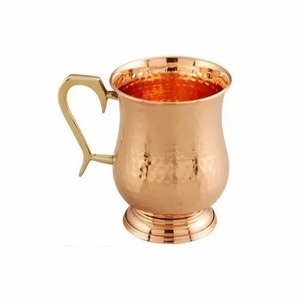 แก้วทองแดงตีลายวินเทจ ภาชนะโลหะทนทานสำหรับชาและกาแฟ - Product Image 3