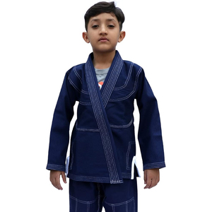 Kimono Profesional de Jiu Jitsu para Niños, con Logotipo Frontal Personalizado y Diseño de Gi, Gi de BJJ de Algodón Liso de 240g para Entrenamiento y Competición Infantil - Product Image 1