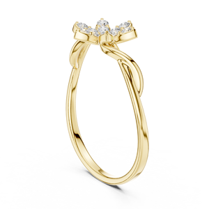 Anillo de oro macizo de 14k para mujer con diamante de corte redondo minimalista en forma de estrella, ideal para regalo, compromiso, aniversario, boda. - Product Image 4