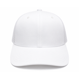 Casquette Trucker Blanche Structurée à 6 Panneaux, Profil Moyen, en Maille, avec Logo Intérieur Réglable, Visière Légèrement Courbée, Fermeture Snapback - Product Image 1