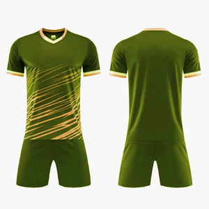 Ensemble de maillots de football personnalisés pour hommes - Tenue de football respirante et antibactérienne à manches courtes avec taille élastique 100% polyester - Product Image 3