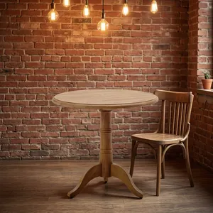 Round <b>Wood</b> Coffee Table <b>Solid</b> <b>Wood</b> Traditional Design Living Room Furniture Handmade Modern Appearance - Product Image 4