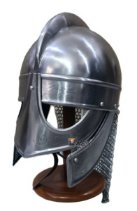 Casco Vikingo Medieval con Protección Facial Completa de Malla, Armadura de Caballero Hecha a Mano en Acero Suave, Disfraz de Cosplay para Adultos - Product Image 2