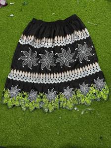Women's Vintage Bohemian A-Line Pleated <b>Beaded</b> Anti-Wrinkle <b>Skirt</b> with Elastic Waist Soft 100% Polyester Mini <b>Skirt</b> Summer Wear - Product Image 1