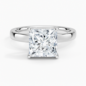 Bague BOJ 74 en argent 925, taille princesse, avec halo de pierres et griffes, solitaire diamant 2 carats, couleur D, VVS1, moissanite certifiée GRA, prix bas - Product Image 1