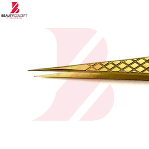 1 Pinza de Acero Inoxidable Color Dorado con Punta Recta para Extensión de Pestañas, Herramienta de Maquillaje - Product Image 6