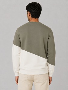 Sweat-shirt classique en mélange de coton doux avec doublure polaire pour homme, col rond, manches longues, pull décontracté pour la course, l'entraînement et le sport - Product Image 3