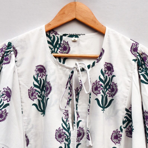 Beautiful floral Cotton Block Printed dress Dress For Casual wear Hand Block Printed Dress - Product Image 2