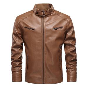 Chaqueta de cuero para motocicleta de hombre, diseño nuevo 2026, transpirable, impermeable, talla grande, cuello alto, bolsillo frontal de piel de oveja, alta calidad - Product Image 4