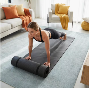 Colchoneta Gruesa para Ejercicio en Casa, Yoga y Gimnasio, Negra, Antideslizante, 200cm x 80cm - Product Image 1