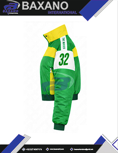 เสื้อแจ็คเก็ตครอปปักลายสำหรับสตรีชมรม Chi Eta Phi  เสื้อผ้าสไตล์กรีก วินเทจ สีเขียวและเหลือง แจ็คเก็ตบอมเบอร์แบบวาร์ซิตี้  โลโก้สั่งทำได้ - Product Image 6