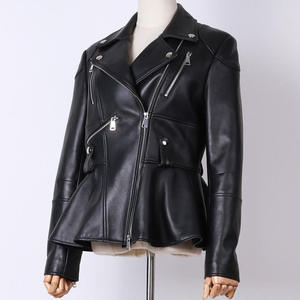 New Fashion Faux Leather Motorcycle <b>Jacket</b> <b>Women's</b> Wholesale Custom High Quality Waterproof Windproof Winter Daily Wear - Product Image 5
