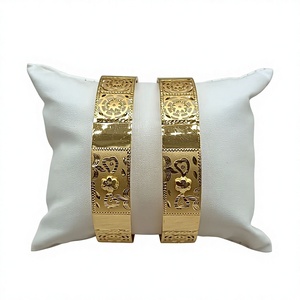 22K Solid Gold <b>Bangle</b> <b>Set</b> for Women Traditional Indian Gold Kada Pair Elegant Handcrafted Yellow Gold Bracelets - Product Image 2