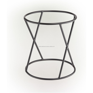 Soporte de bola de hierro recubierto de polvo negro del fabricante indio, adorno de jardín de Patio exterior de Metal para el estilo de vida del ambiente del hogar - Product Image 4