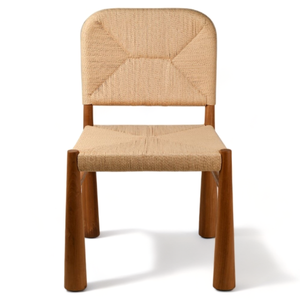 Chaise de salle à manger en teck vintage au design minimaliste pour la décoration de la maison - Product Image 3