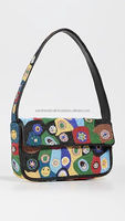 Tas Clutch Bordir Manik-Manik Berkualitas Tinggi dengan Ritsleting Tahan Lama, Sabuk Strip, Desain Rumit, Motif Bunga Buatan Tangan, Jahitan Tangan, Ukuran Kecil