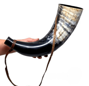 Cuerno Decorativo de Buey, Vaca o Búfalo, Hecho a Mano, de Primera Calidad, Instrumento Tradicional para Ceremonias - Product Image 1
