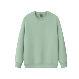 Sweat-shirt à col rond unisexe, surdimensionné, couleur unie, 100% coton, tricoté, décontracté, pour l'automne - Product Image 2