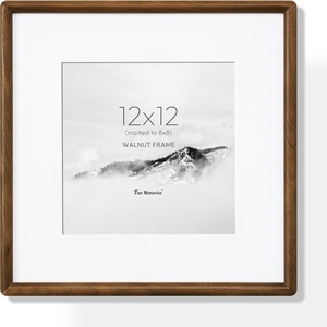 Walnut Wood Picture <b>Frame</b> <b>12x12</b> Inch with Crystal Glass - Wholesale Artisan - Product Image 1