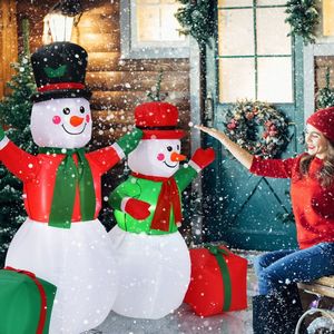 Pupazzi di Neve Gonfiabili Natalizi da 6 Piedi, Decorazioni Festive Gonfiabili per Natale - Product Image 2