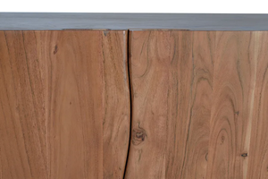 Buffet de style industriel vintage en bois d'acacia massif, armoire de rangement pour salle à manger - Product Image 4