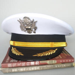 Sombrero de Ala Ancha para Hombre, Estilo Militar, con Insignia Bordada, 100% Algodón, para Uniforme de Exterior - Product Image 3