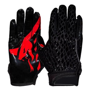 Custom Sublimated American Football <b>Gloves</b> Spandex/Polyester/Neoprene <b>Moisture</b> Wicking Fabric Velcro Closure Football <b>Gloves</b> Men - Product Image 2