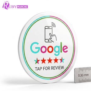Carte NFC Mini Tag avec logo personnalisé, carte PVC intelligente à puce NTAG213 pour la collecte de commentaires clients, Google Review - Product Image 3