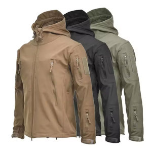 Econex Sports Men's Red Hooded Windproof Jacket Zipper Pockets Casual Outdoor Workwear Winter Season Standard Fit Fleece Knitted - Product Image 3