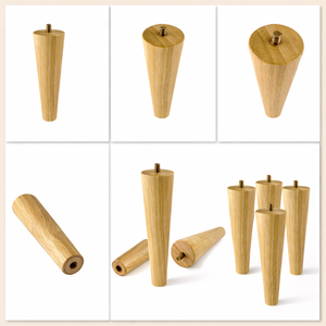 Solid Wood Furniture Legs Slim Tapered <b>Sofa</b> Cabinet Table Legs Natural Wood Durable Replacement Parts for Home Furniture - Product Image 5