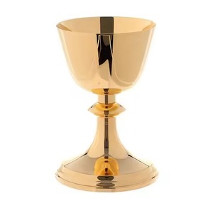 Cáliz Eucarístico de Metal, Vaso Religioso para la Comunión, para el Altar de la Iglesia y Ceremonias de Adoración - Product Image 4