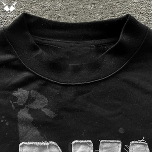 T-shirts Homme 2026 de Haute Qualité Personnalisés avec Broderie Vieillie, Manches Longues Oversize et Strass Double Couche - Product Image 4