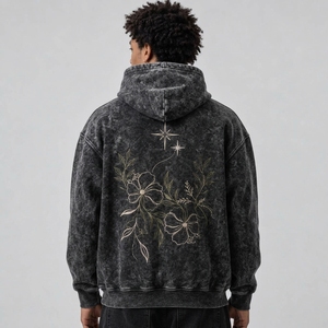 Sweats à capuche pour hommes personnalisés, effet délavé, motifs uniques, coutures durables et designs confortables pour les marques de mode - Product Image 4