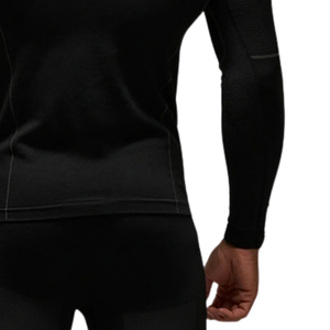 Custom Men's <b>Black</b> <b>Long</b> <b>Sleeve</b> Compression Shirt Crewneck Fitted <b>Gym</b> Workout Training <b>Top</b> Athletic Sportswear Fitness Base Layer - Product Image 4